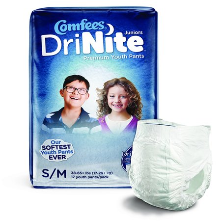 COMFEES DriNite Juniors Youth Underwear Small / Medium 38 to 65 lbs., PK 17 CMF-YSM